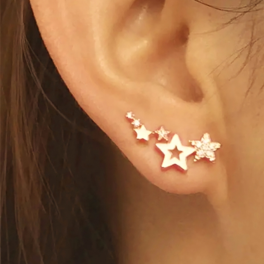 Rhinestone Star Earrings